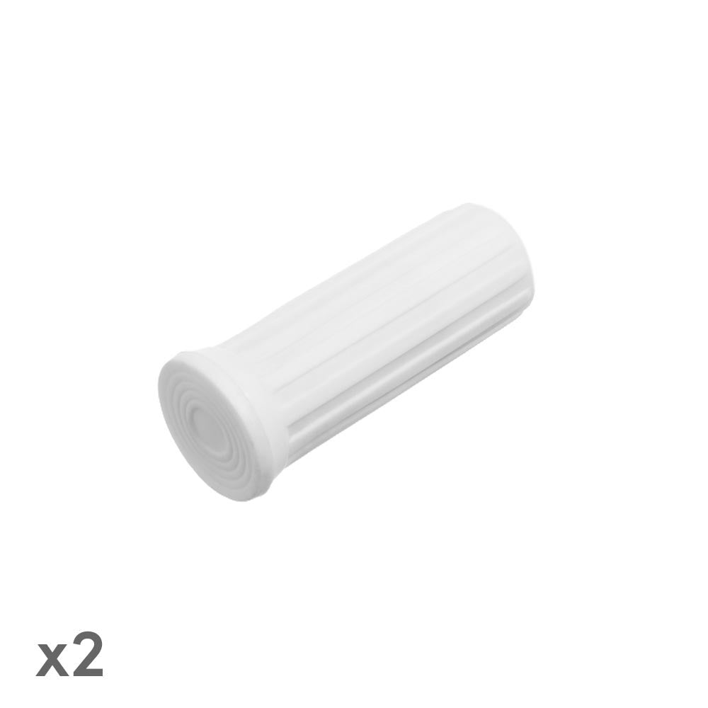 Barra de cortina extensible blanca