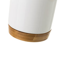 Escobillero de cerámica blanco