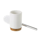 Escobillero de cerámica blanco