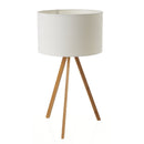 Lámpara de mesa trípode de bambú natural