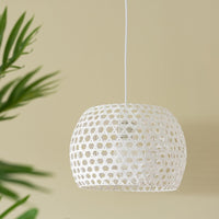 Lámpara de techo rejilla blanco.