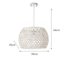 Lámpara de techo rejilla blanco.