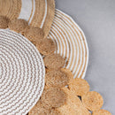 Alfombra de yute blanco de 90 cm