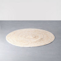 Alfombra de yute blanco de 90 cm