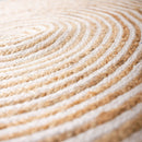 Alfombra de yute blanco de 90 cm