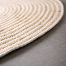 Alfombra de yute blanco de 90 cm