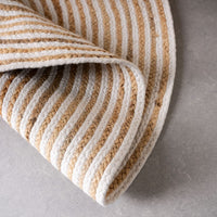 Alfombra de yute blanco de 90 cm