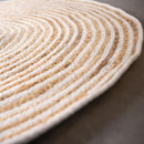 Alfombra de yute blanco de 100 cm