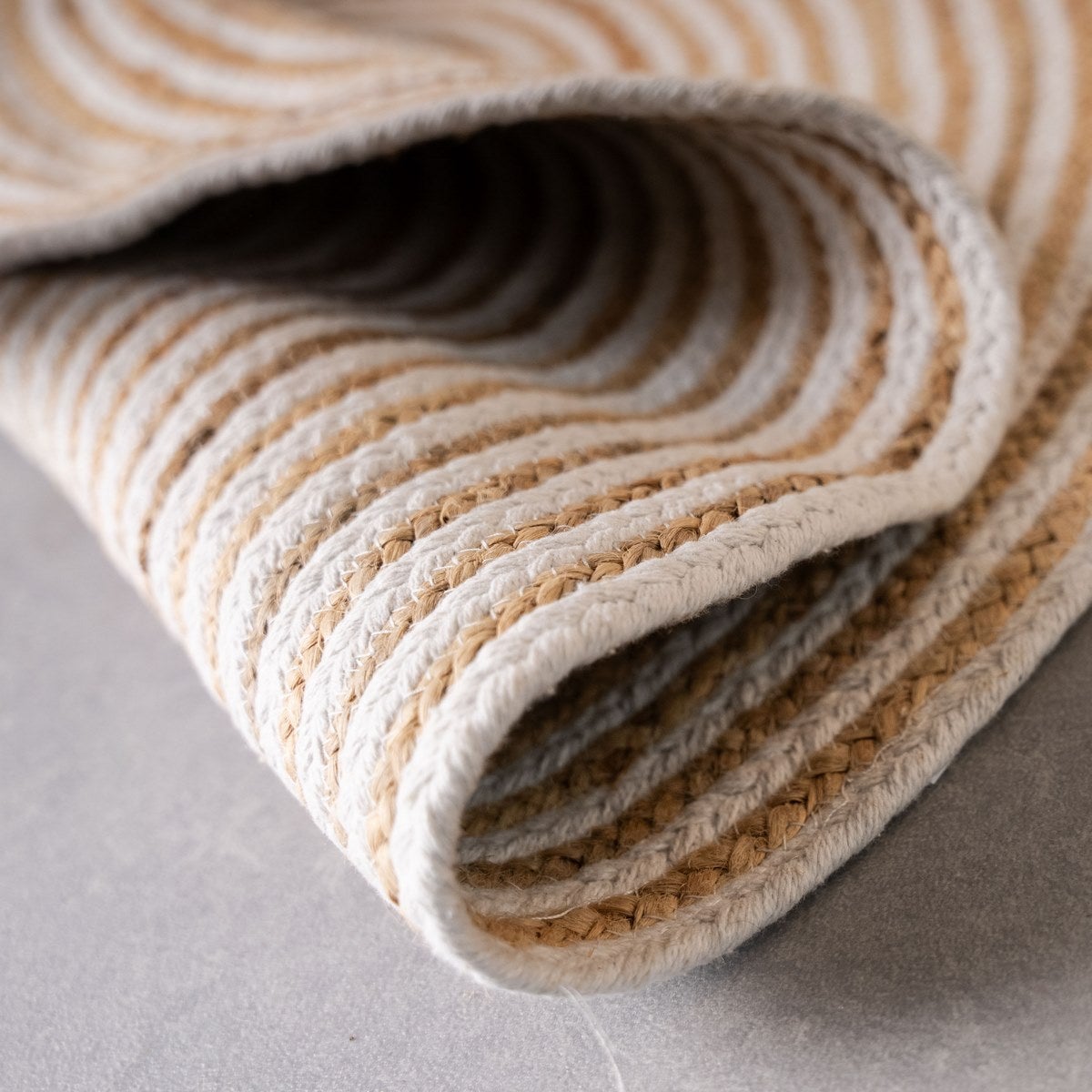 Alfombra de yute blanco de 100 cm