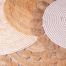 Alfombra de yute blanco de 100 cm