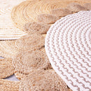 Alfombra de yute blanco de 100 cm