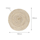 Alfombra de yute blanco de 100 cm