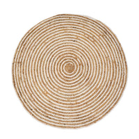 Alfombra de yute blanco de 100 cm