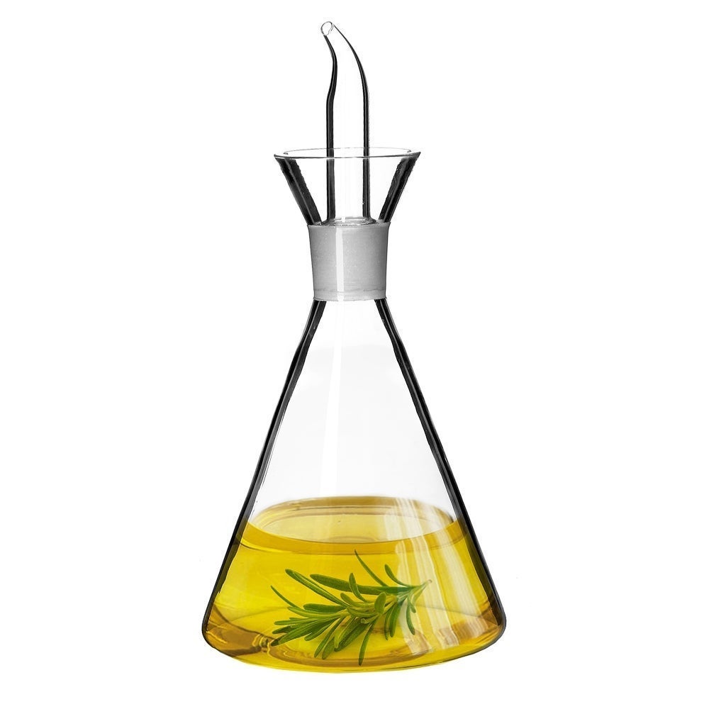 Aceitera antigoteo transparente de cristal 500 ml 10x10x22 cm