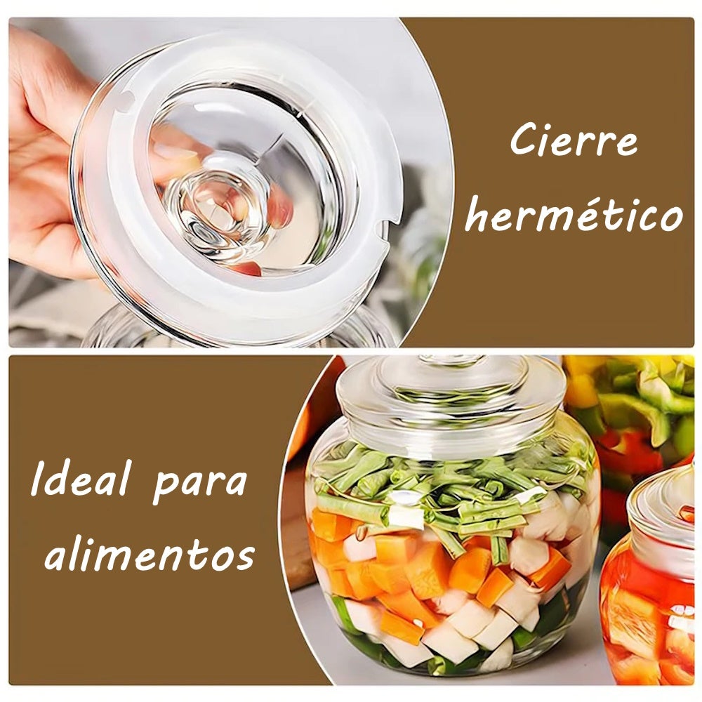 Set de 3 saleros y pimenteros de cristal