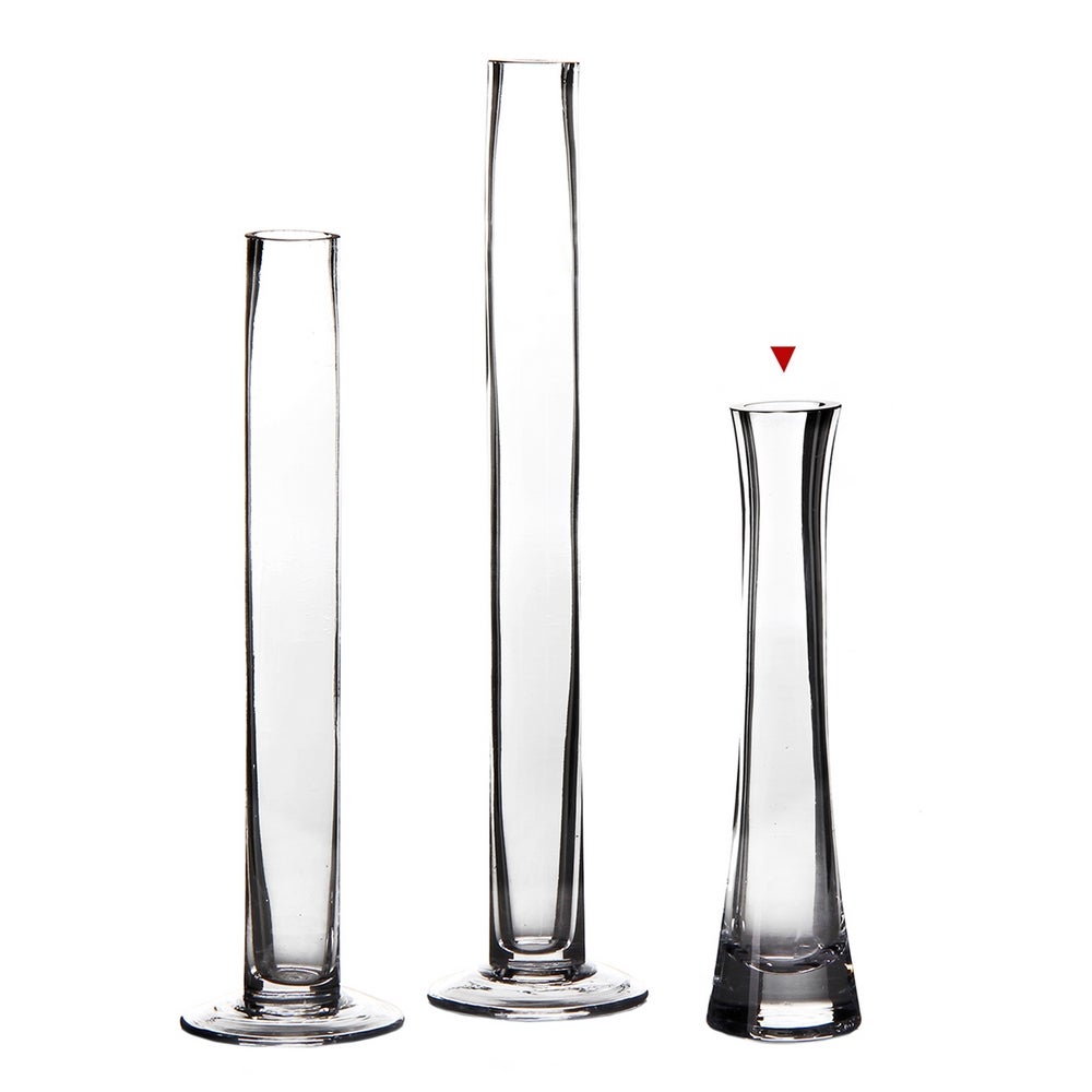 Jarrón de cristal transparente