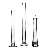 Jarrón de cristal transparente