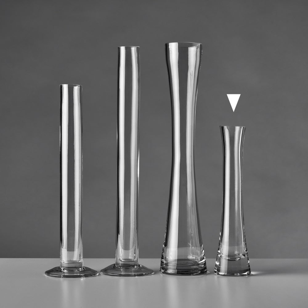 Jarrón de cristal transparente