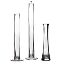 Jarrón violetero de cristal transparente