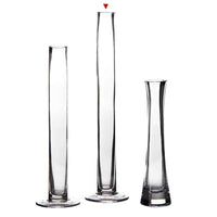 Jarrón violetero de cristal transparente