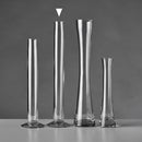 Jarrón violetero de cristal transparente