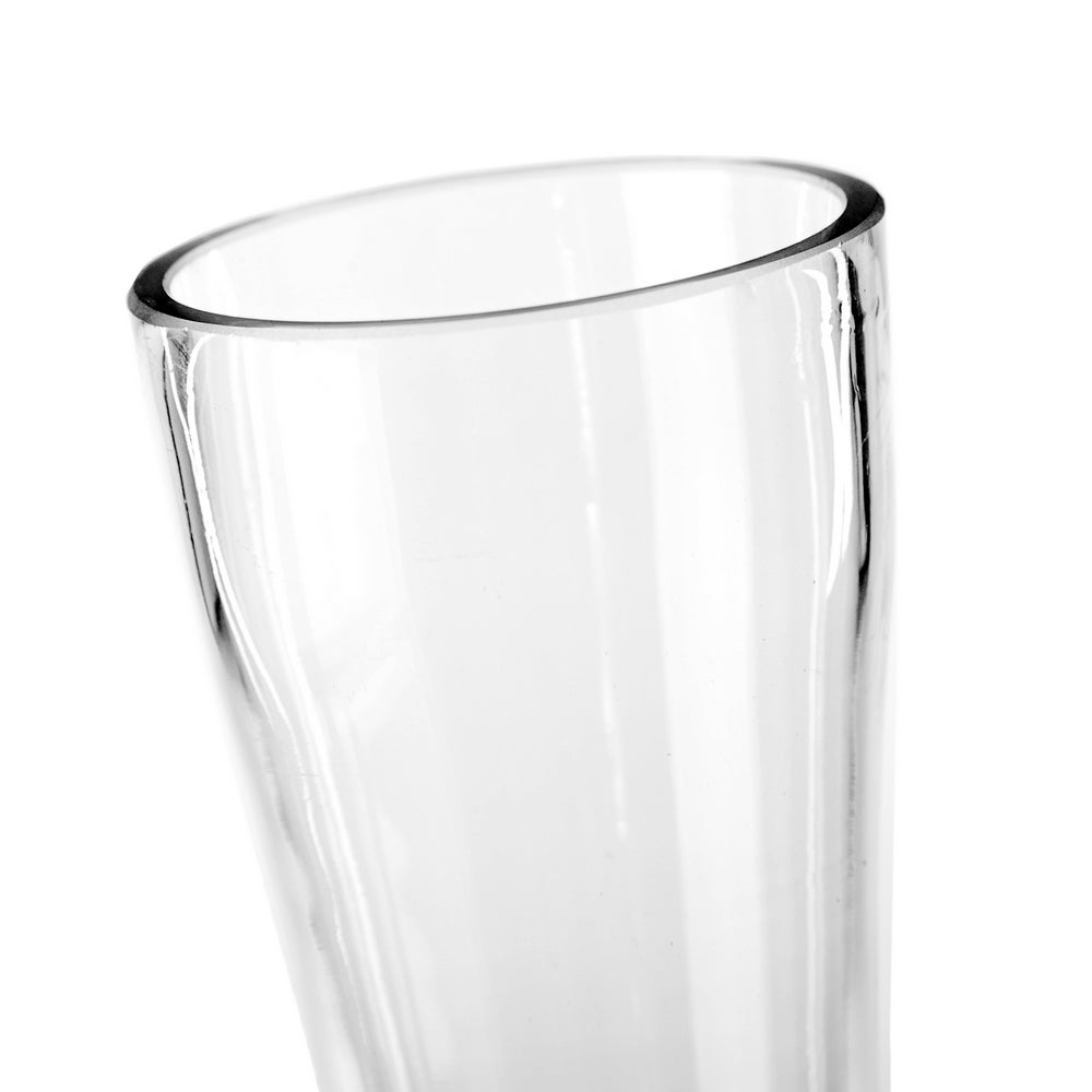 Jarrón violetero de cristal transparente