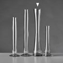 Jarrón violetero de cristal transparente