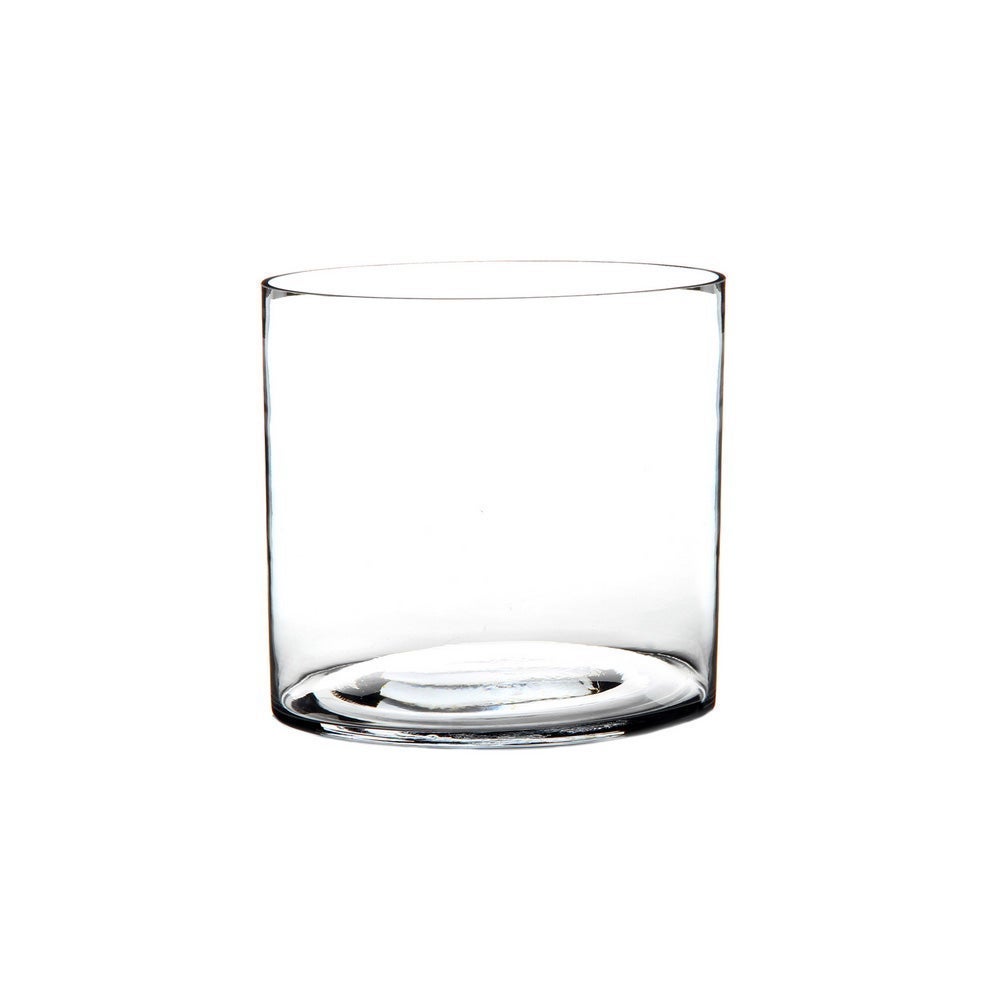 Jarrón cilíndrico de cristal transparente de Ø 18x18 cm