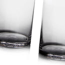 Jarrón cilíndrico de cristal transparente