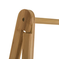 Mueble de bambú con 2 cestas de tela gris extraíbles