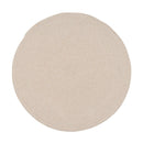 Alfombra trenzada blanco y natural de 110 cm