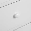 Mesita de noche 3 cajones blanco.