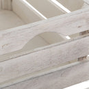 Set de 4 cajas organizadoras de madera gris