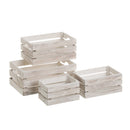 Set de 4 cajas organizadoras de madera gris