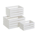 Set de 3 cajas organizadoras de madera blancas