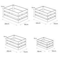 Set de 3 cajas organizadoras de madera marrón oscuro