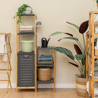 Estantería de bambú gris