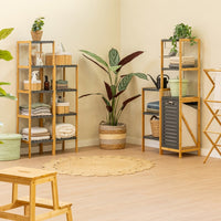 Estantería de bambú gris