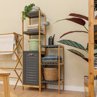 Estantería de bambú gris