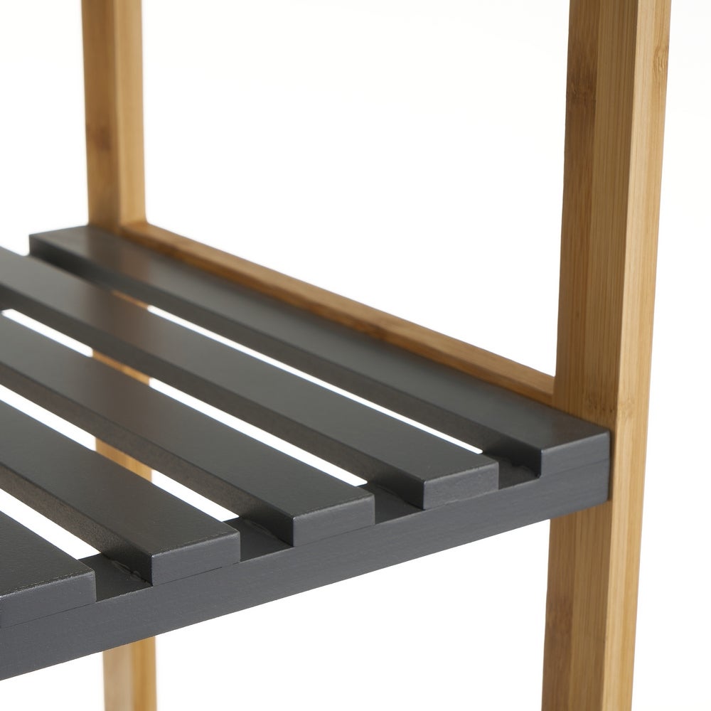 Estantería de bambú gris