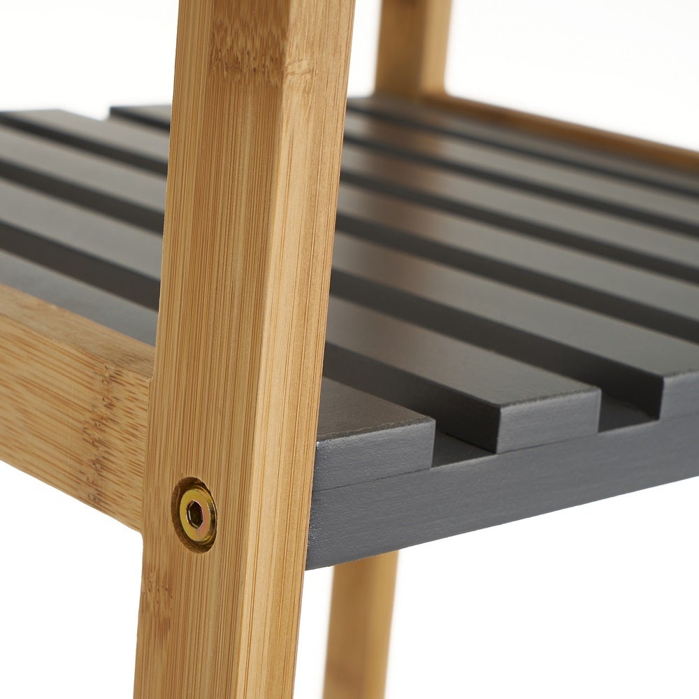 Estantería de bambú gris