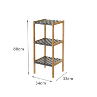 Estantería de bambú gris