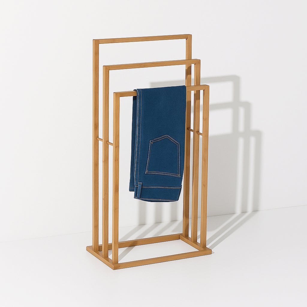 Toallero de bambú natural