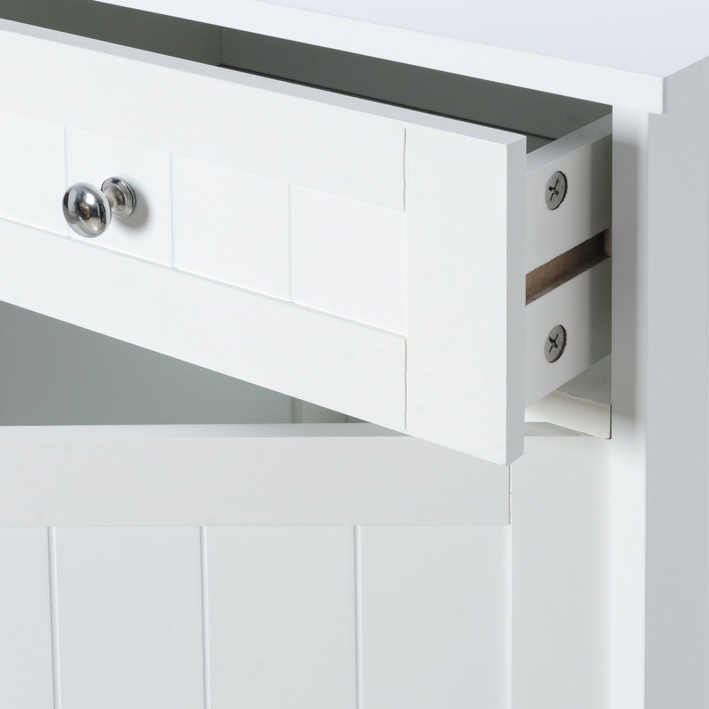 Mueble Auxiliar Blanco con 1 Cajon y 1 Puerta 43x34x77 cm