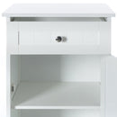 Mueble Auxiliar Blanco con 1 Cajon y 1 Puerta 43x34x77 cm