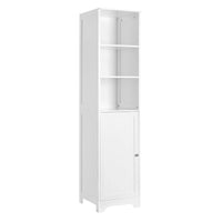 Mueble Auxiliar Blanco con 1 Puerta y 2 Estantes 40x38x160 cm