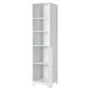 Mueble Auxiliar Blanco con 1 Puerta y 2 Estantes 40x38x160 cm