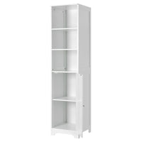 Mueble Auxiliar Blanco con 1 Puerta y 2 Estantes 40x38x160 cm