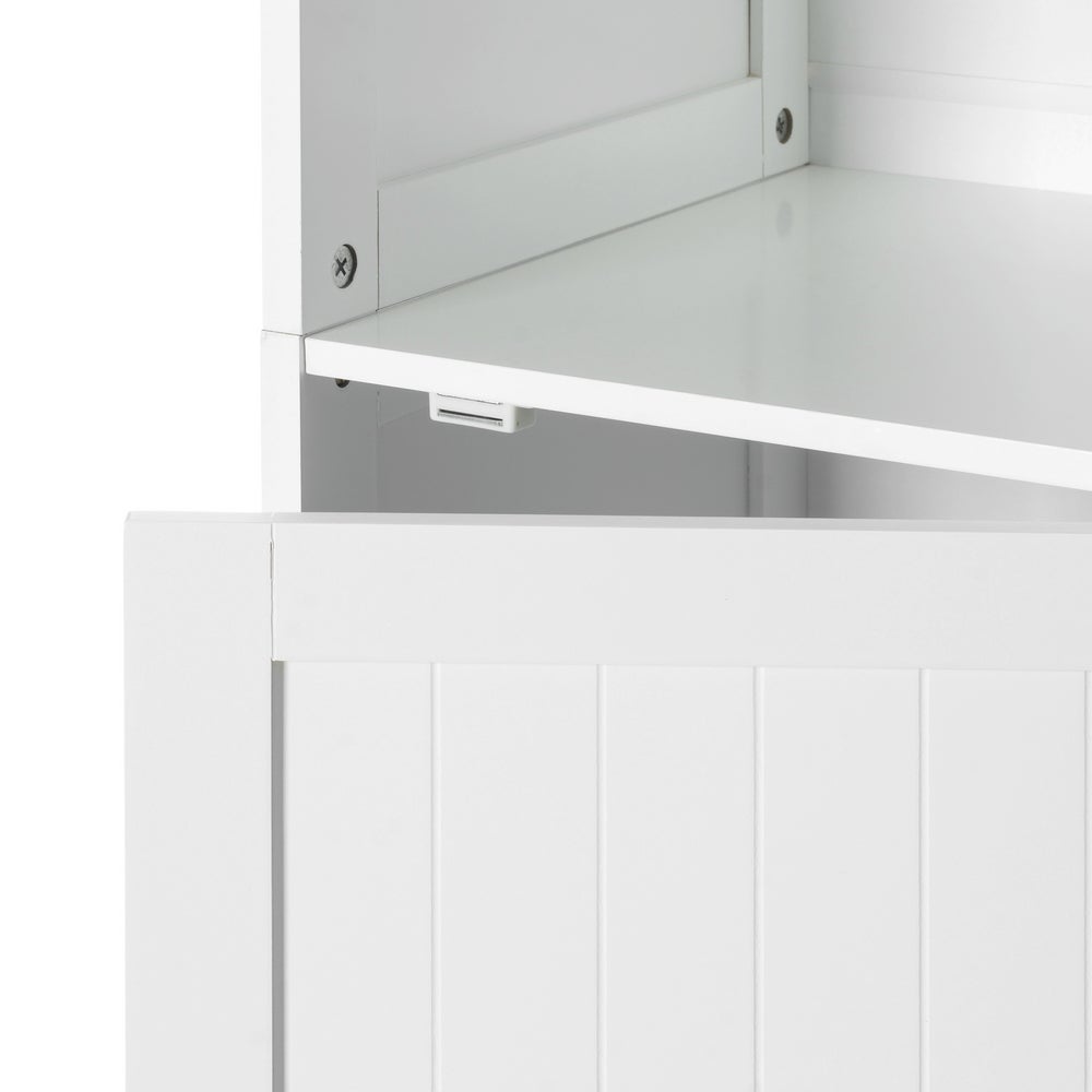 Mueble Auxiliar Blanco con 1 Puerta y 2 Estantes 40x38x160 cm