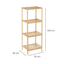 Estantería de madera de abeto de 100 cm